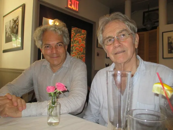 Michael Almereyda with Hampton Fancher on the form of Escapes, executive produced by Wes Anderson: "This is my tribute to Bruce Conner."